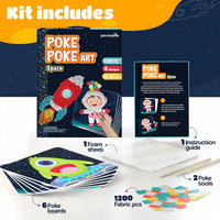 Jackinthebox Poke Art Magical Flower Pressing Craft Kit for Girls - Space - image 2