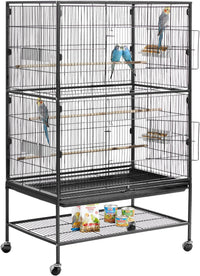 VEVOR Bird Cage, Flat Top - Black / 31.5"L x 20.5"W x 52.0"H