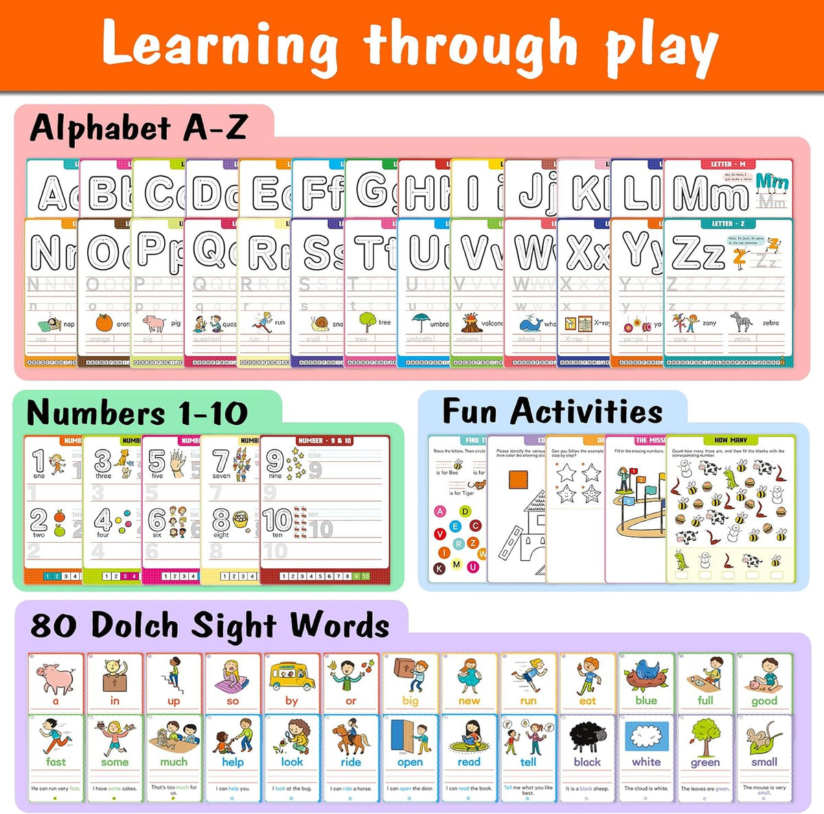 Preschool Kindergarten Workbook, Letter Number Tracing, Ages 3-6 – Fun for Kids & Family - Learn to Write - image 3