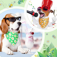 Weewooday 20 Pcs Dog Bandanas Bulk for Summer Adjustable Bandanas Bibs Dog Scarf Bibs Washable Triangle Doggy Kerchief for Small Medium Large Pets Summer Costume