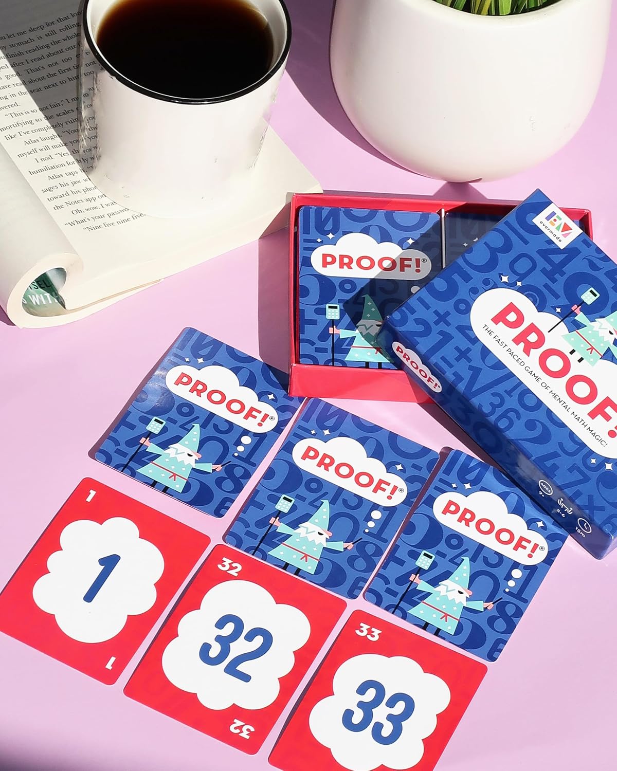 Evermade Proof Math Game - Fast-Paced Mental Math Card Game for Kids Ages 9-12, Teens & Adults - 3.9 inches x 5.5 inches x 1 inch - image 2