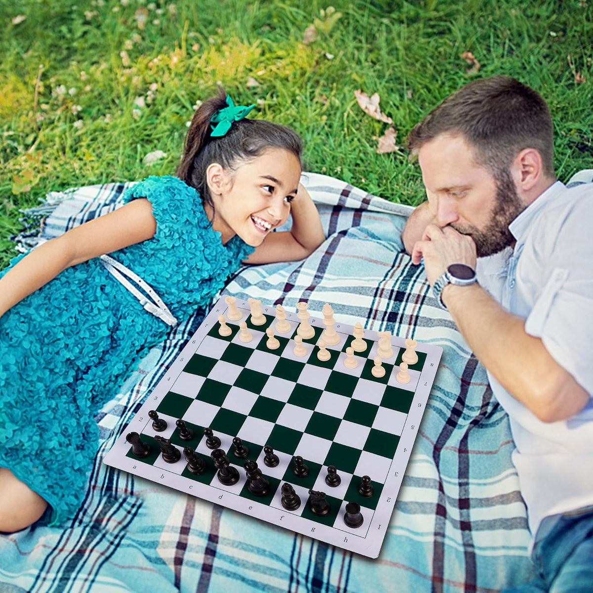 Juegoal 20" Portable Chess & Checkers Set - image 4