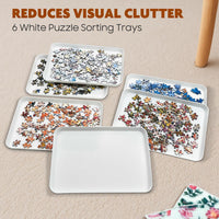 Nariolar extra-large stackable puzzle sorting trays in 6 colors - view 5