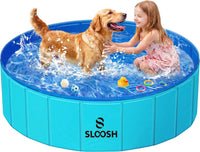 SLOOSH Foldable Dog Kiddie Pool - Blue / 48" x 12"