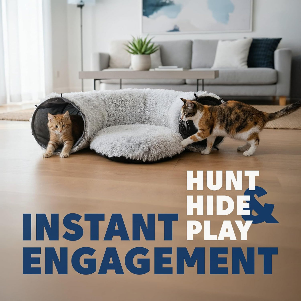 Extra Large Cat Donut Tunnel Bed - image 4