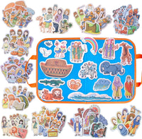 CHEFAN felt board story set with nursery rhyme felt pieces and a felt board with pockets - view 3
