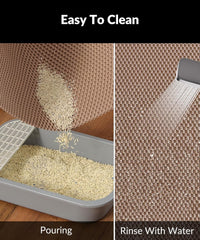 Cat Litter Mat, Cut to Fit Any Place - Khaki / 47x35 Inch - image 3