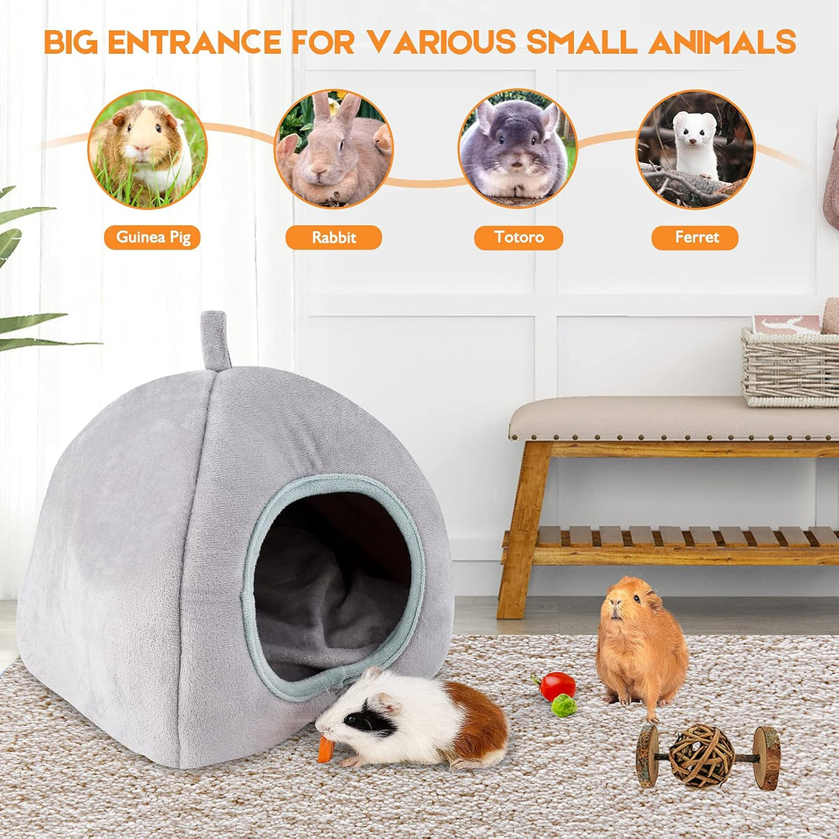 Guinea Pig Hideout, Guinea Pig Bed - Tent - image 4
