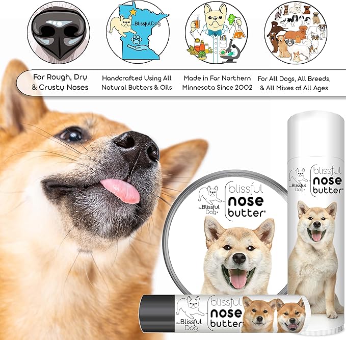 The Blissful Dog Shiba Inu Unscented Nose Butter - Dog Nose Butter, 8 Ounce