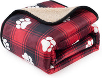 Waterproof Dog Blankets for Large Dogs 50"x60" Dark Grey – Essentials for Dogs - Paw Red / 30"x40"