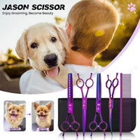 JASON Dog Grooming Thinning Scissors - Purple / 7.0 - image 2