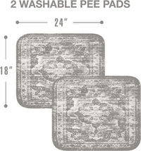 PUPIBOO Washable Pee Pads for Dogs and Cats - Vintage Grey / 18 x 24 Inch (Pack of 2) - image 2