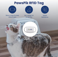 PAWSPIK RFID microchip tag with silicone loops for the PawsPik automatic microchip feeder - view 2