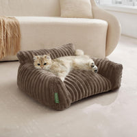 Cute Couch Bed for Pets, Supportive Cat Sofa for Indoor Cats - 24.0"L x 18.0"W x 10.0"Th / Brown - image 2