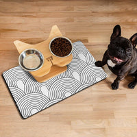 Dog Food Mats for Floors Absorbent, Pet Cat Food Mat - S(12"×20") / 01-White - image 4