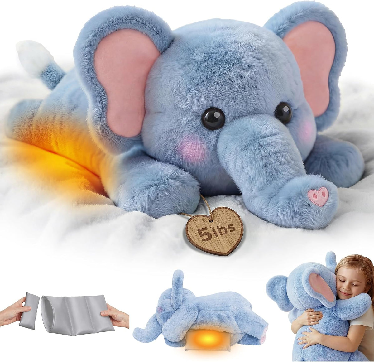 Mewaii Weighted Stuffed Animals Black Cat Plush - Blue / 23 Inch