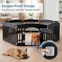 DUMOS Plastic Dog Playpen - Black / 8 Panel / 24 Inch - image 3