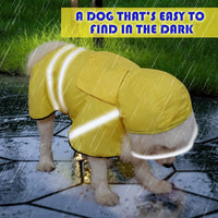 Dog Raincoat, Adjustable Rain Jacket with Hooded Double Layer for Large Medium Small Dogs Puppies - Yellow / Large - image 4