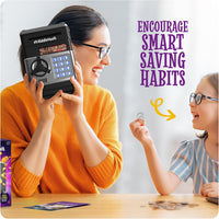Piggy Bank for Kids, Electronic Money Saving Box w/Code - Black & Silver - image 4