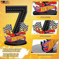 MiniInflat Race Car 5th Birthday Number Sign Centerpiece Race Car - 7th - image 3