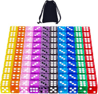AUSTOR 100 Pcs 12mm Dice 6 Sided Game Dice Set with a Drawstring Pouch – Fun for Kids & Family - Translucent Square, 12mm