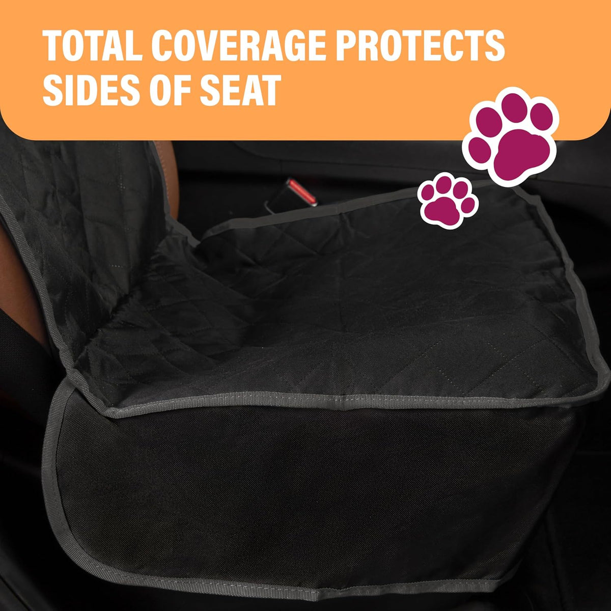 Dog Car Seat Cover, Waterproof Front Seat Protector for SUV Truck Sedan, Pet Safety Travel Comfort - Beige - image 4