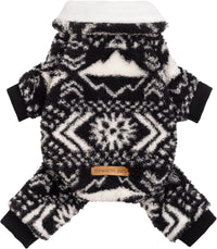 Fitwarm Collared Neck Plaid Dog Pajamas - Medium / Snowflake