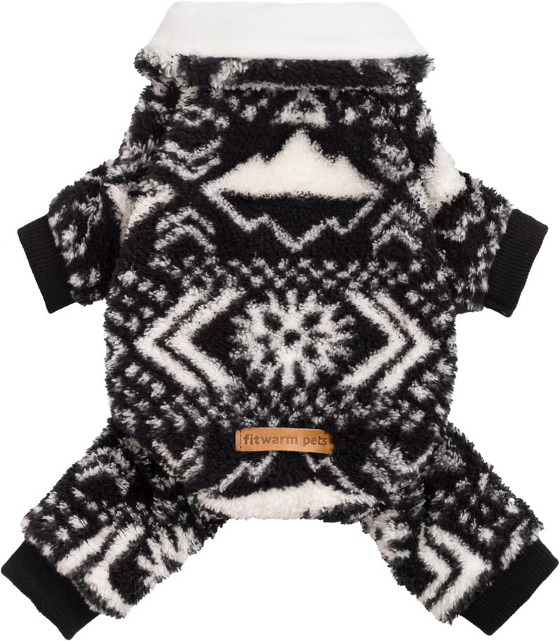 Fitwarm Collared Neck Plaid Dog Pajamas - Medium / Snowflake