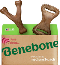 Benebone Medium 4-Pack Dog Toys for Aggressive Chewers - Medium (Pack of 8) / Wishbone/Dental