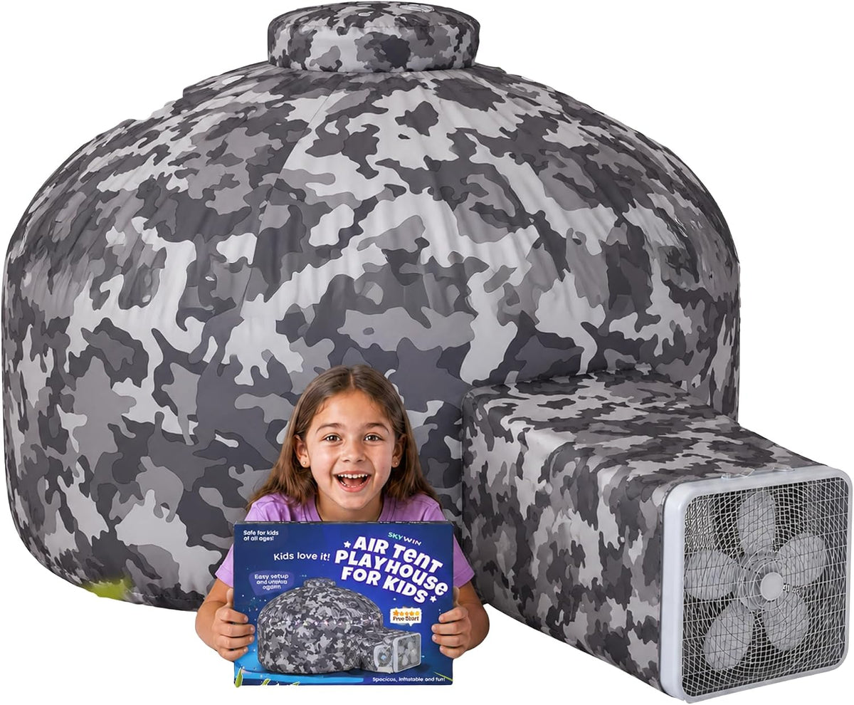 Air Tent for kids Door 77 x 50 in - Camo Adventure Grey