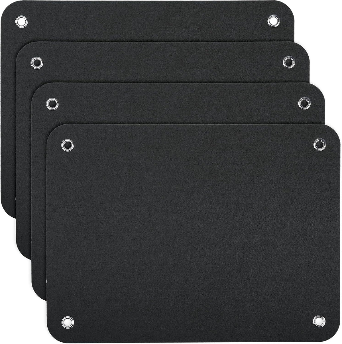 Yunsailing felt story boards for kids, 4 black flannel boards with grommets - view 4