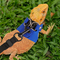 Bearded Dragon Harness Leash Set, 3 Size Lizard Harness - Blue - image 2