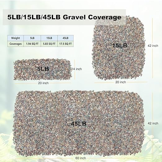 15LB Succulents Rocks for Plants Cactus Gravel Pebbles for Fish Tank 1/2 Inch Natural River Rocks for Vase, Aquarium, Landscaping,Bonsai,Terrarium Pebbles, Mixed Color
