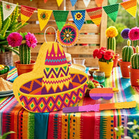 Waenerec boombox pinata with stick and blindfold, colorful radio shape with sequins - view 37
