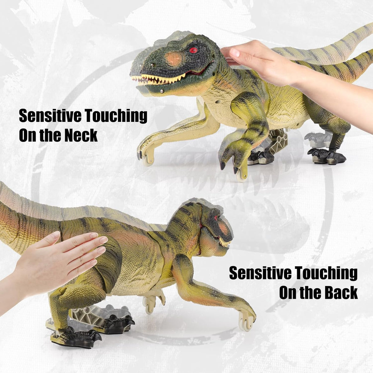 VERTOY Remote Control Dinosaur Toys for Kids - Green T-rex - image 4