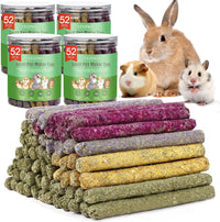 52Pcs Rabbit Chew Sticks, Guinea Pig Toys - 208Pack-Set