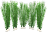 Aquarium Decorations 3Pcs Fish Tank Artificial Green Water Plants - 11", 5 Pcs, Green