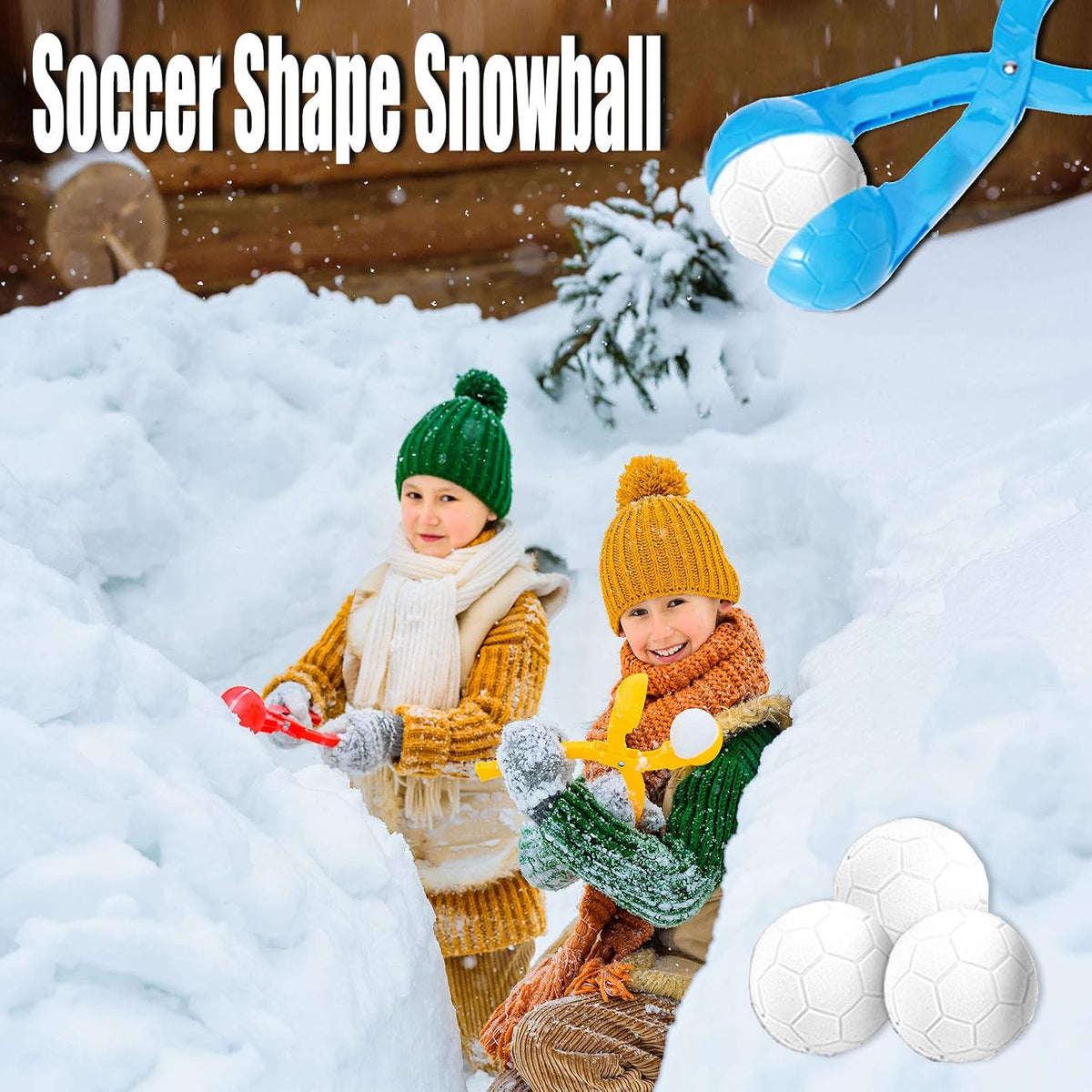 Snow Toys, Snowball Maker 4 Pack Snow Ball Shaper Molds Toys for Kids – Fun for Kids & Family - image 3