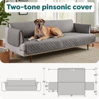 Furhaven Water-Resistant & Reversible Chair Cover Protector for Dogs - X-Large Sofa / Gray/Mist - image 2