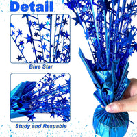 FUBININA Birthday Party Centerpieces Table Decorations Metallic Foil - Blue - image 3