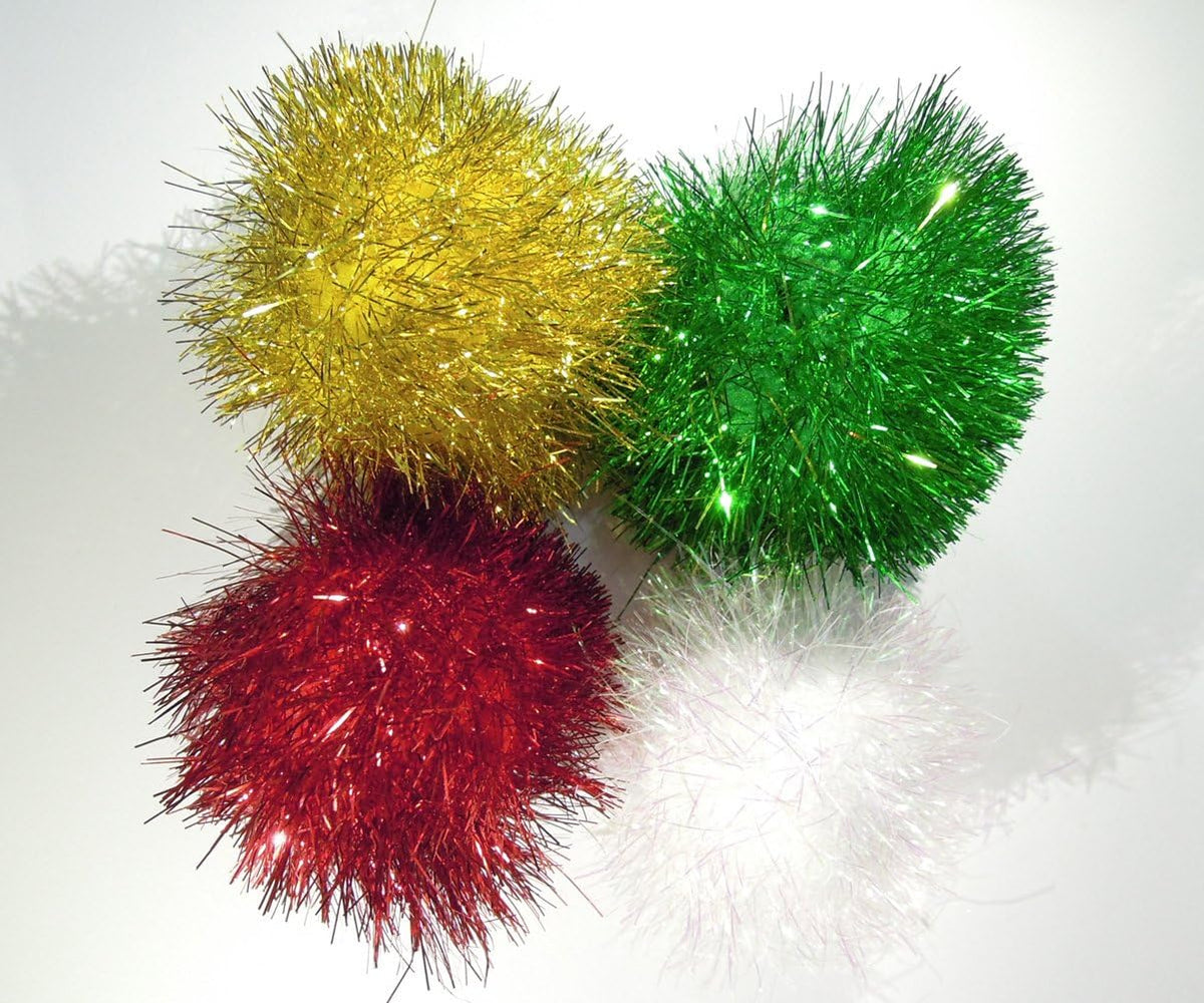 Bushy Sparkle Ball Cat Toy - 24 Pack - image 4