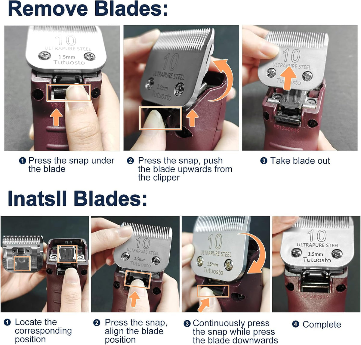 3 Pack 10 Clipper Blade Compatible with Andis - 10# 3PACK - image 2