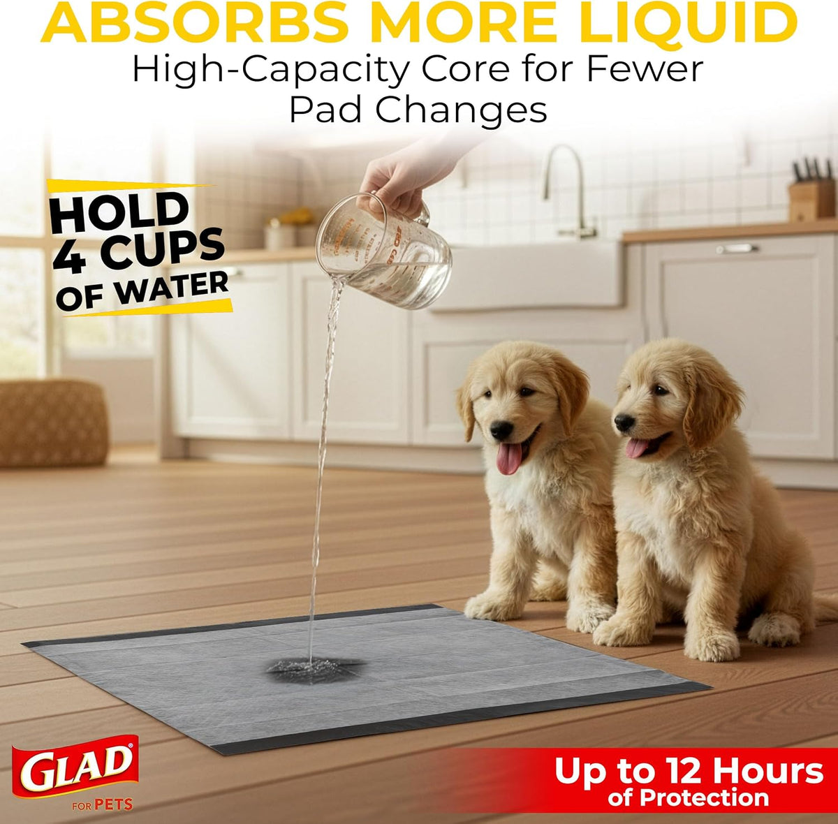 Glad for Pets, Activated Carbon Disposable, Dog Pee Pads - Large / 100.0 - image 2
