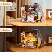 Rolife Baking Kitchen DIY miniature house kit lit with LED light - view 3