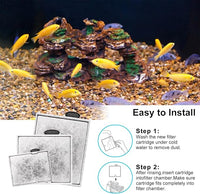 8 Pack Large Filter Cartridges Compatible with Aqueon QuietFlow Filter LED PRO Size 20,30,50,75/Power Filter Size 20,30,50,55/75, E Internal Size 40 Canister Filter