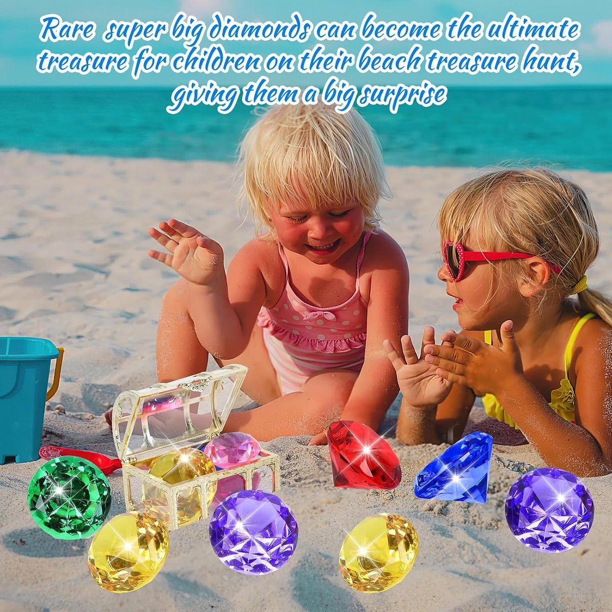 MARFOREVER Extra Large Diving Gem Pool Toys 60MM Extra Big Colorful - Extra Big Gems - image 3