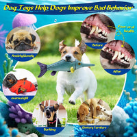 Fuufome Squeaky Dog Toys for Indoor Play with Small - Light blue - image 4