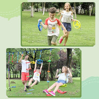 Rainbow Craft 3-Pack Ninja Monkey Wheels，Obstacle Course & Swing Set Attachments for Kids ，Outdoor Backyard Playground Accessory，Red, Blue & Yellow