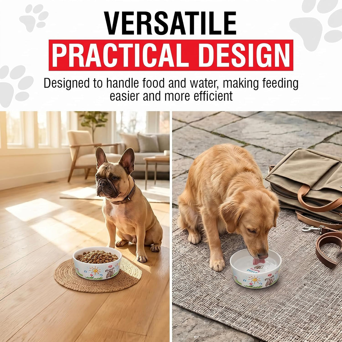 Loving Pets Dolce Moderno Dog Bowl - Large / Puppy Forever - image 4