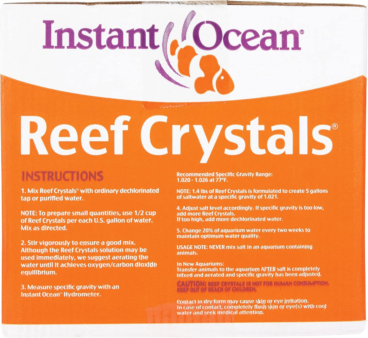 Instant Ocean Reef Crystals reef salt for reef aquariums mixing marine saltwater - view 4